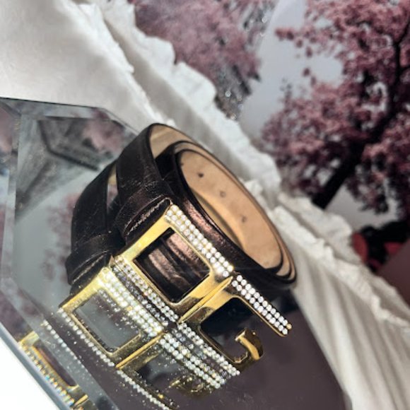 Dolce & Gabbana (D&G) Brown Rhinestone Belt main image 8